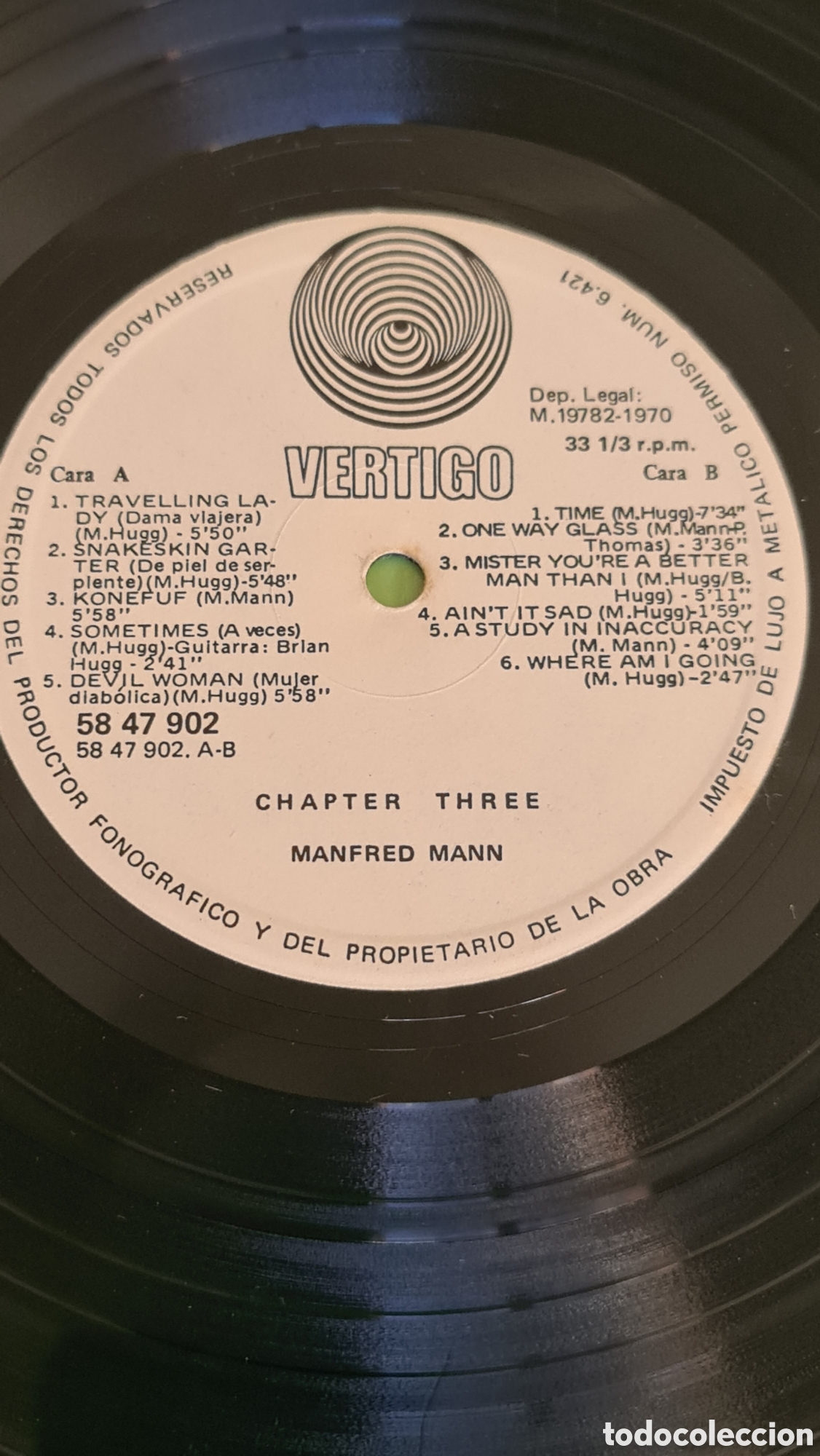 Discos de vinilo: Vinilo Manfred Mann / Chapter Three.