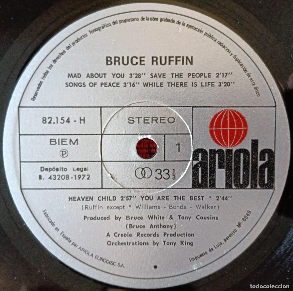 Discos de vinilo: BRUCE RUFFIN ** Bruce Ruffin ** VINILO LP 1972 - Foto 4