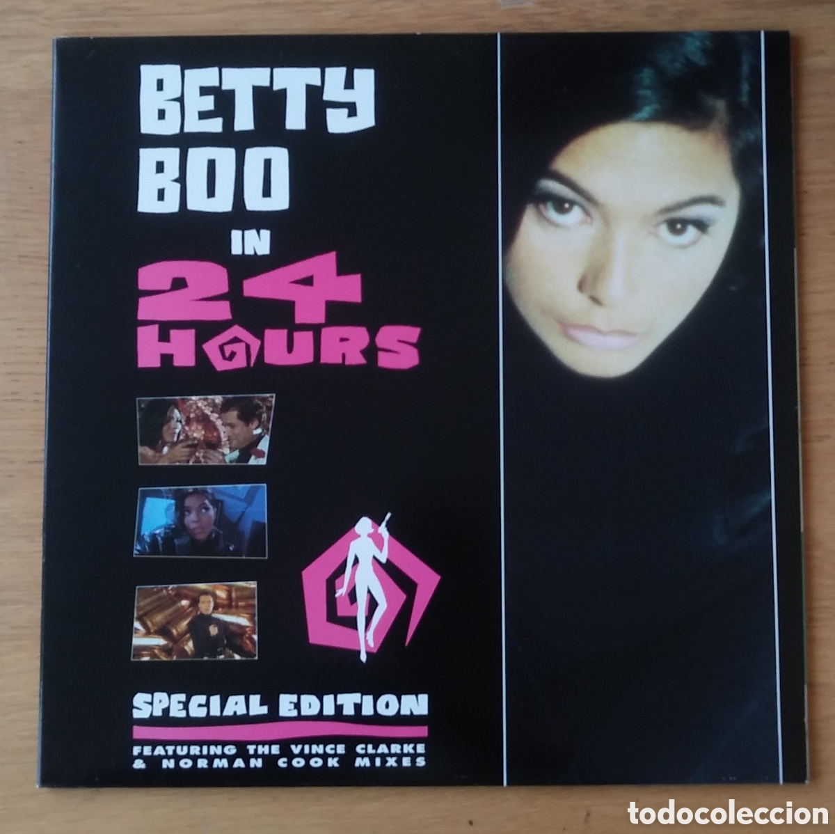 Discos de vinilo: BETTY BOO : &rdquo;24 HOURS (THE REMIXES)&rdquo; MAXI-SINGLE VINILO 1990 - HIP HOP - SYNTH POP