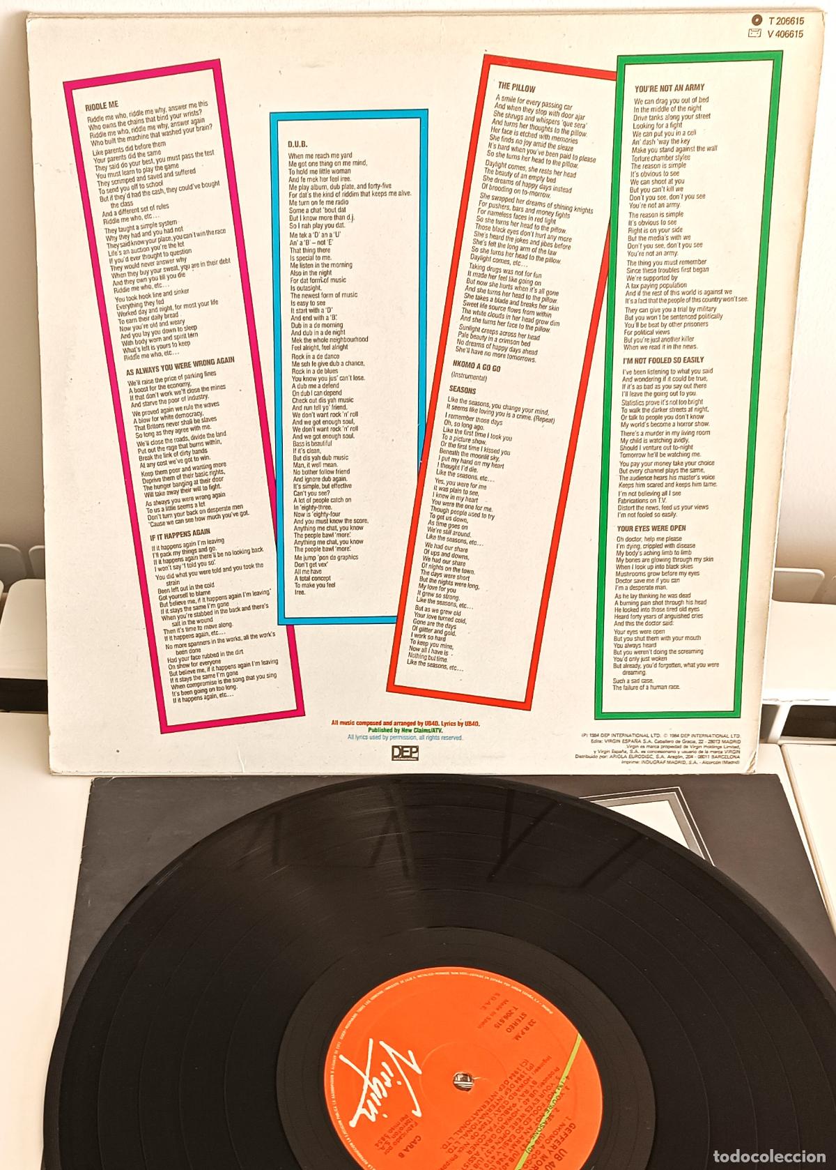 Discos de vinilo: UB 40 - GEFFERY MORGAN VIRGIN - 1984 - Foto 2