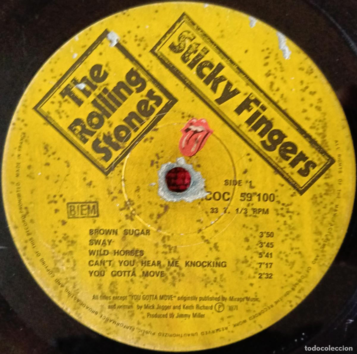 Discos de vinilo: THE ROLLING STONES ** Sticky Fingers ** VINILO LP FRANCIA (SIN PORTADA) LEER DESCRIPCION