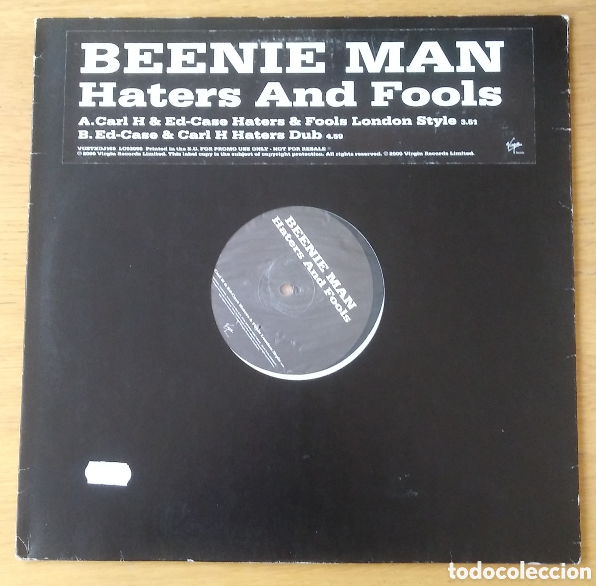 Discos de vinilo: BEENIE MAN: &rdquo;HATERS AND FOOLS&rdquo; MAXI-SINGLE VINILO 2000 - UK GARAGE