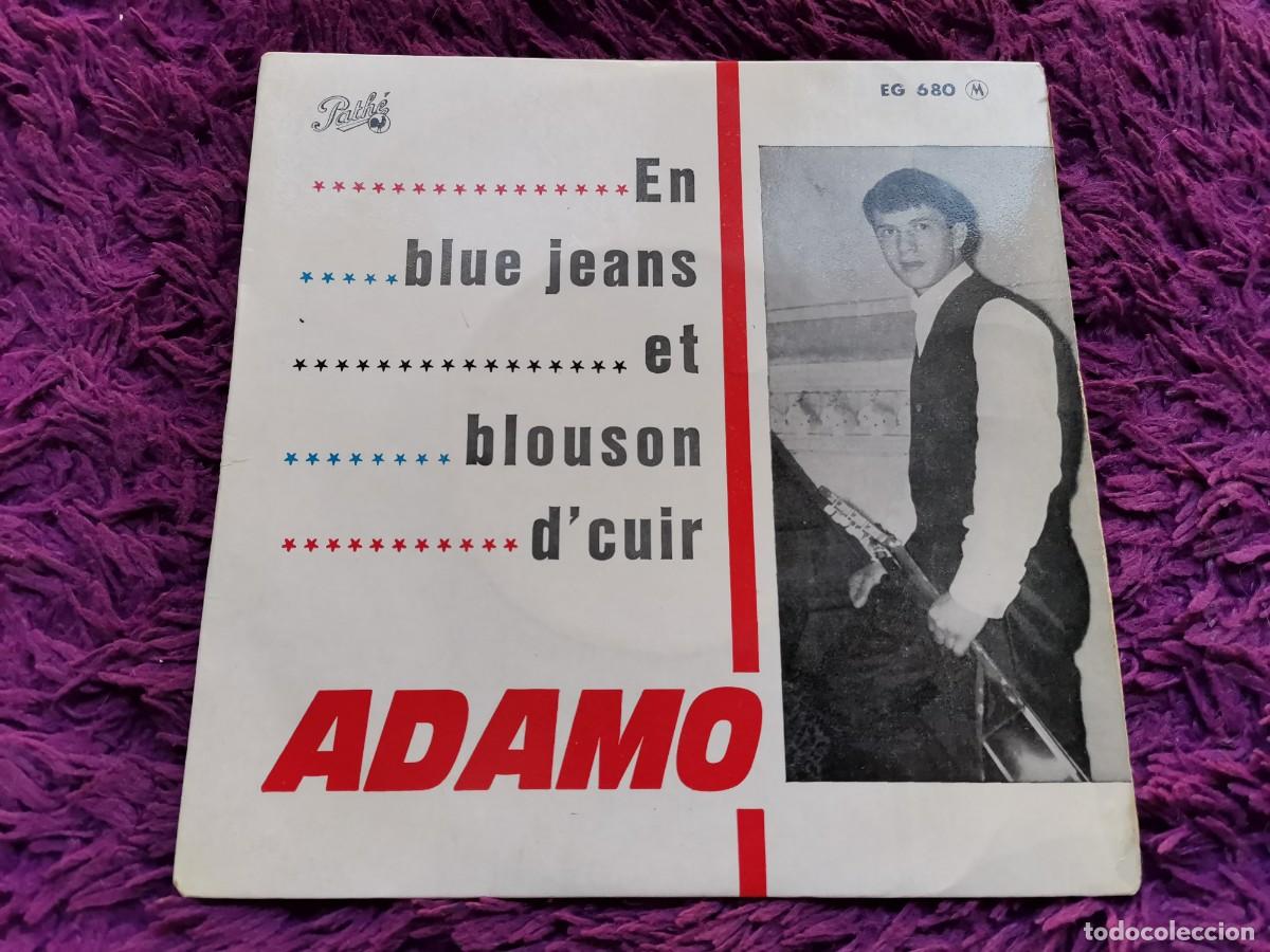 Discos de vinilo: Adamo &ndash; En Blue Jeans Et Blouson D'cuir Vinilo 7&rdquo; EP 1963 France EG 680