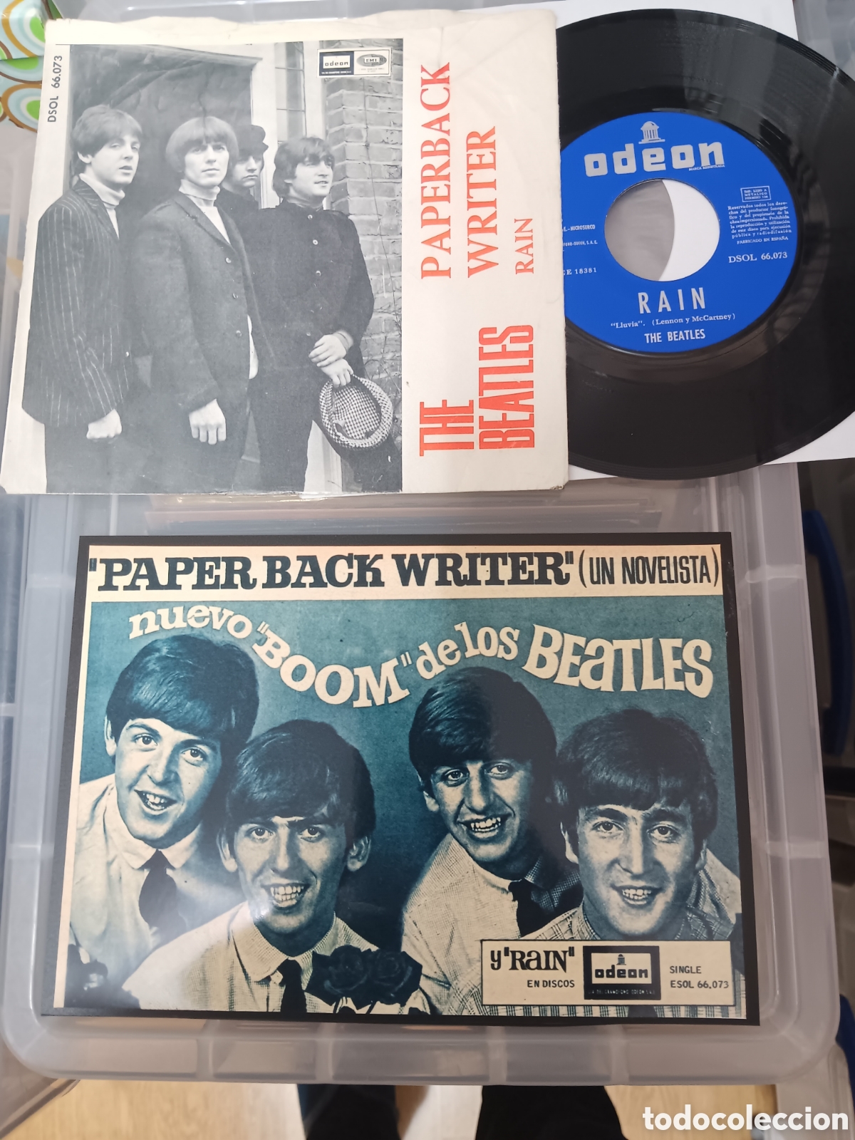 Discos de vinilo: BEATLES EMI ODEON ESPA&Ntilde;A FOTO ANUNCIO PRENSA