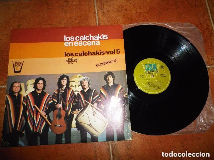 Discos de vinilo: LOS CALCHAKIS EN ESCENA VOL 5 LP VINILO DEL A&Ntilde;O 1975 ESPA&Ntilde;A CONTIENE 14 TEMAS