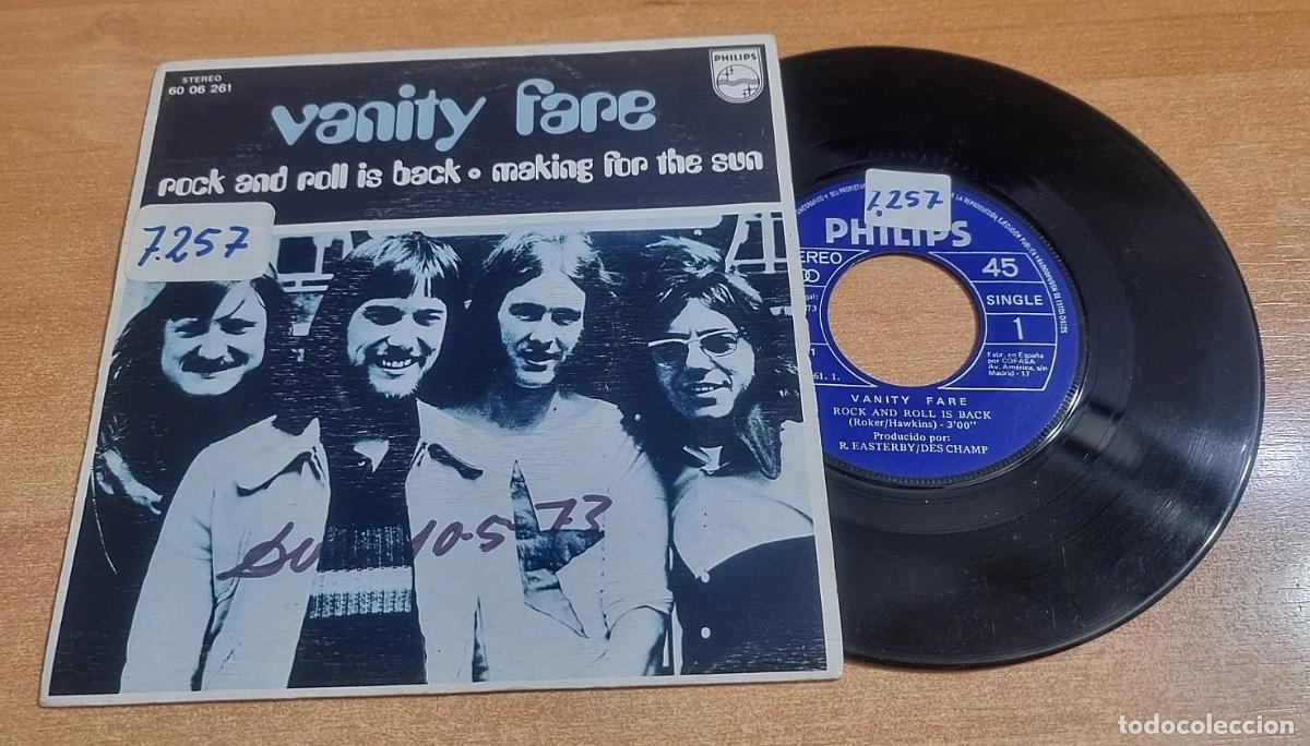 Discos de vinilo: VANITY FARE Rock and roll is back 7&rdquo; SINGLE VINILO DEL A&Ntilde;O 1973 CONTIENE 2 TEMAS