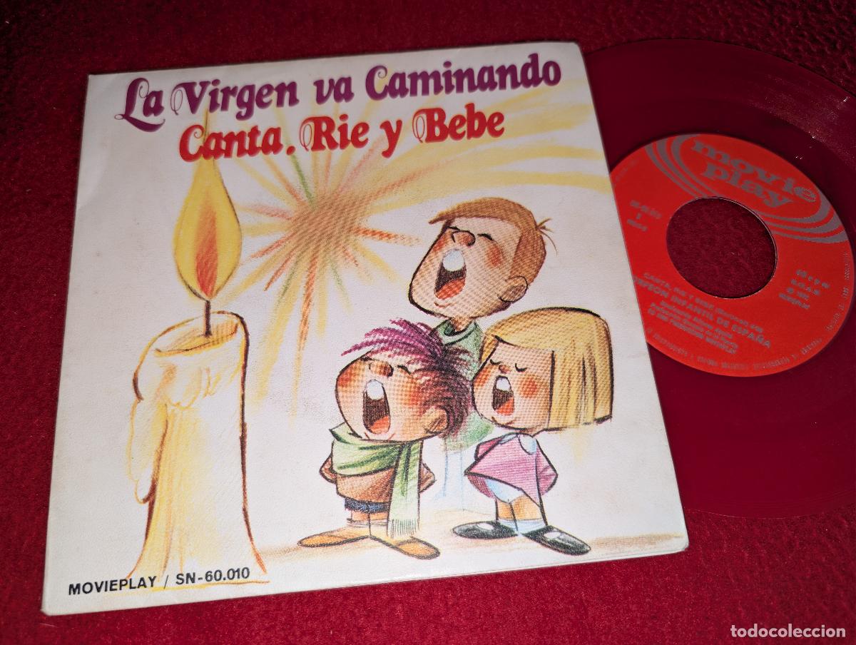 Discos de vinilo: ORF. INFANTIL ESPA&Ntilde;A dir Agullo La virgen va Caminando/Canta, rie y bebe 7'' SINGLE 1970 Movieplay
