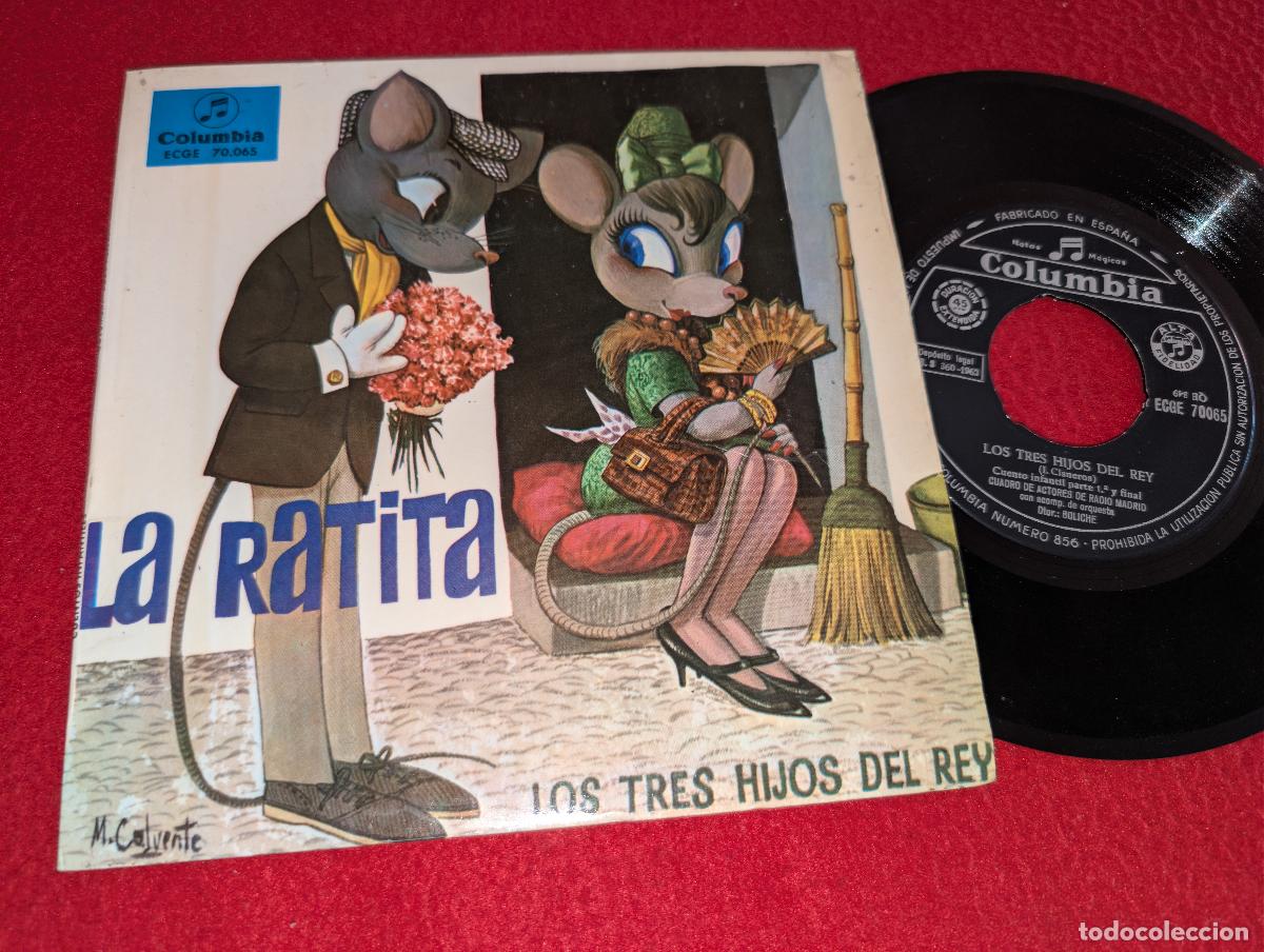 Discos de vinilo: CUADRO ACTORES RADIO MADRID dir Boliche LOS TRES HIJOS DEL REY/LA RATITA 7'' EP 1962 SPAIN