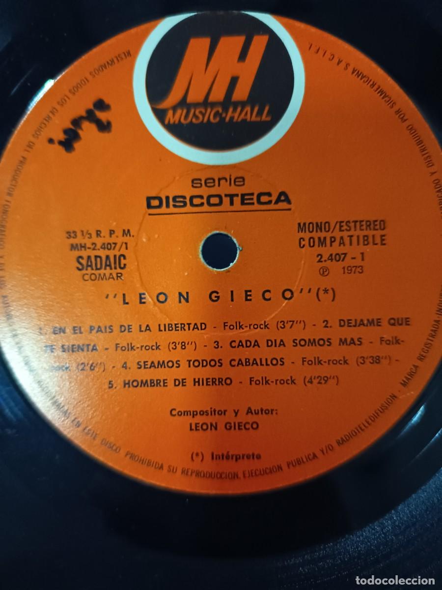 Discos de vinilo: DISCO LP LEON GIECO,( Argentina) - Foto 3