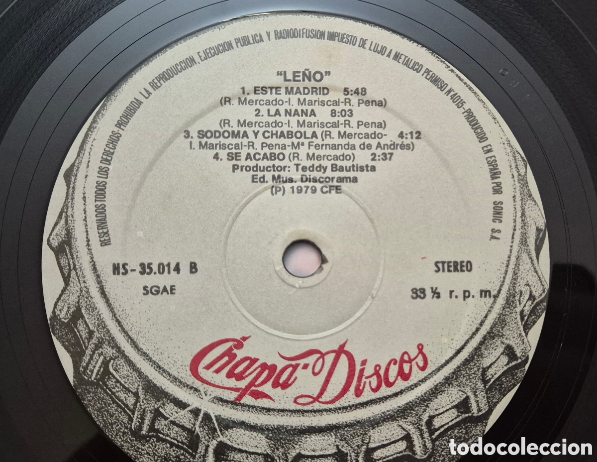 Discos de vinilo: Le&ntilde;o - Le&ntilde;o Lp 1979 1&deg; Edicion - Foto 8