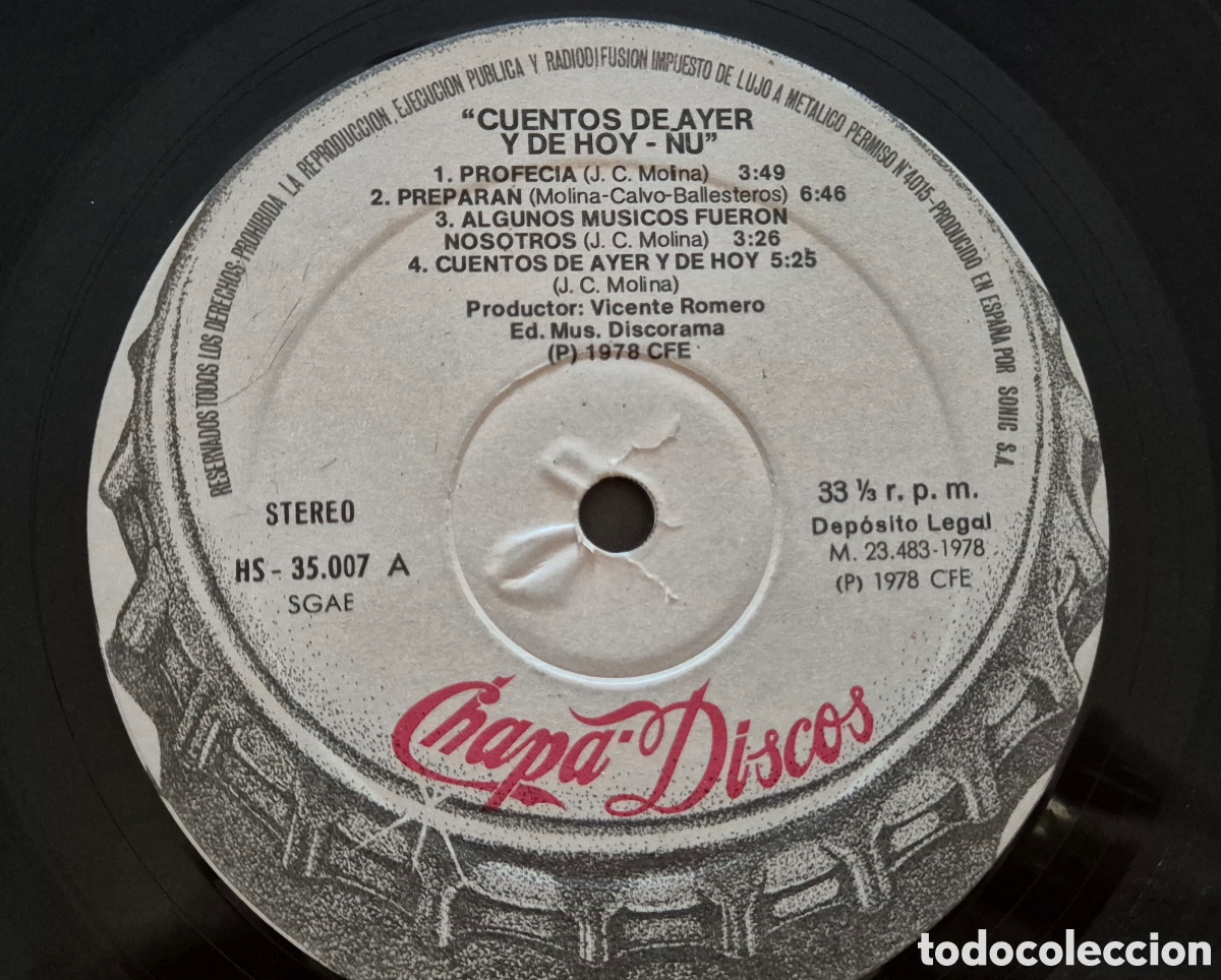 Discos de vinilo: &Ntilde;u &ndash; Cuentos De Ayer Y De Hoy LP 1978 - Foto 8