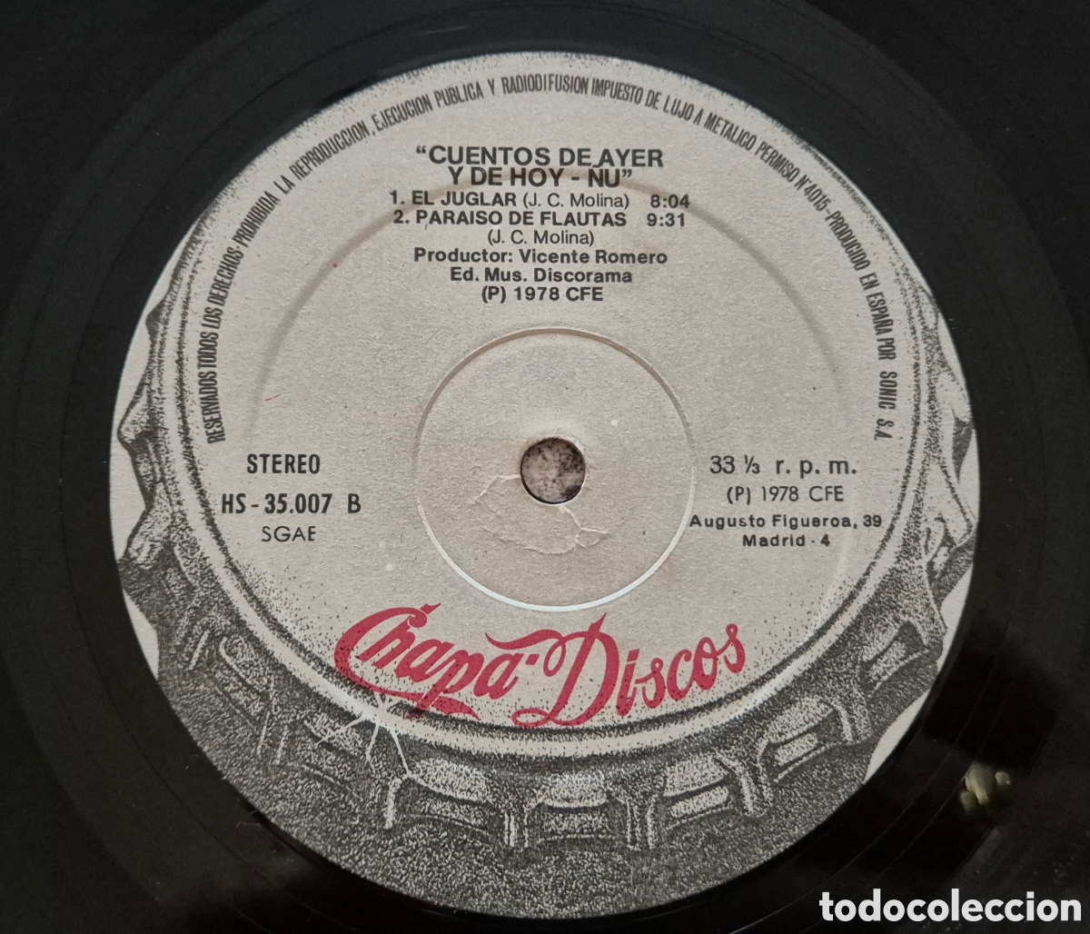 Discos de vinilo: &Ntilde;u &ndash; Cuentos De Ayer Y De Hoy LP 1978 - Foto 10