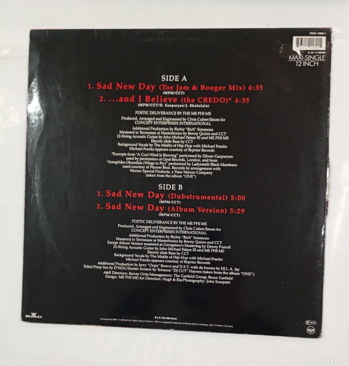 Discos de vinilo: ME PHI ME. SAD NEW DAY. MAXI-SINGLE. TDKDA28 - Foto 2