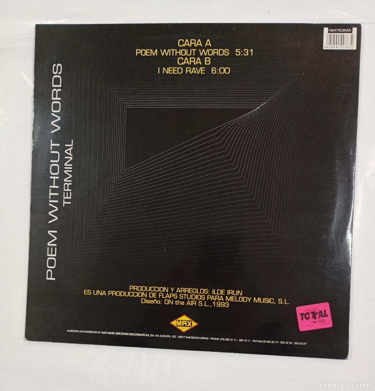 Discos de vinilo: POEM WITHOUT WORDS. TERMINAL. MAXI-SINGLE. TDKDA28 - Foto 2