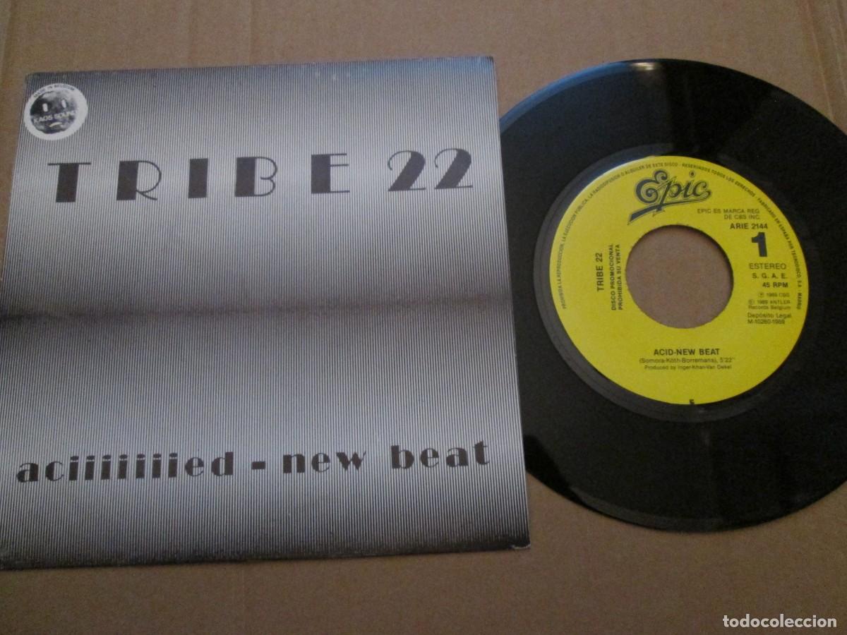 Discos de vinil: TRIBE 22 - Acid New Beat. Single, ed espa&ntilde;ola 7&rdquo; 1989 PROMO. Solo una cara. Impecable (NM)