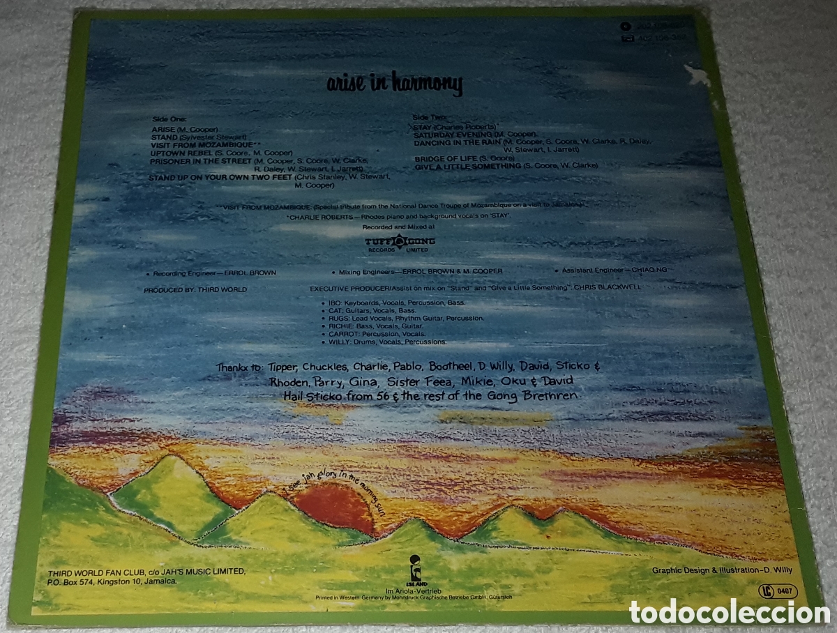 Discos de vinilo: LP - THIRD WORLD - ARISE IN HARMONY - MADE IN GERMANY - Foto 2