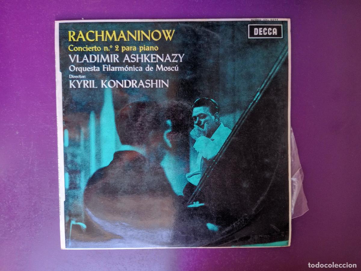 Discos de vinilo: Rachmaninow - Ashkenazy - Orq Filar Mosc&uacute;, Kyril Kondrashin &ndash; Concierto N&ordm;2 Para Piano LP DECCA 1964
