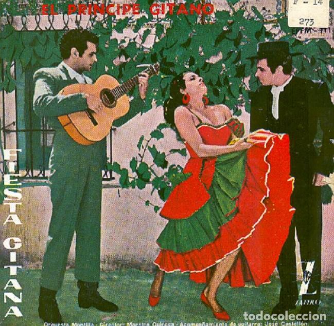 Discos de vinilo: El Pr&iacute;ncipe Gitano &ndash; Fiesta gitana; Fandangos; Tarantas + 1 &ndash; MONTILLA EPFM-111 &ndash; 1959