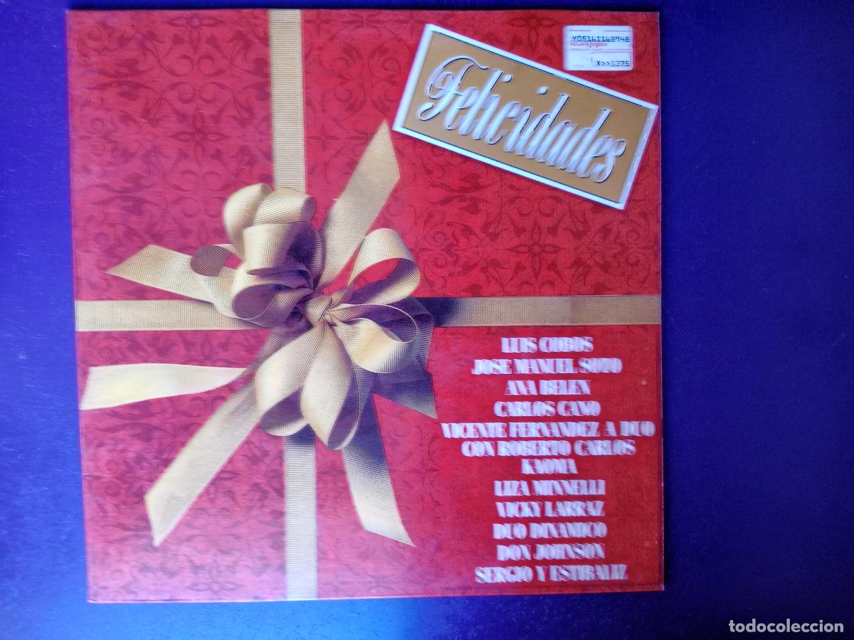 Discos de vinilo: Felicidades - LP CBS 1989 - RECOP NAVIDAD - VICENTE FERNANDEZ + ROBERTO CARLOS, ANA BELEN, LARRAZ, E