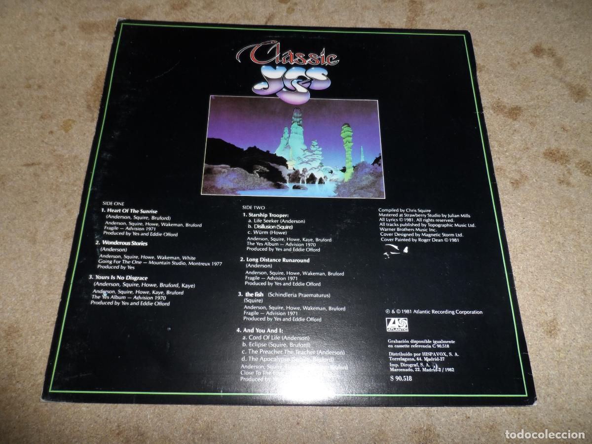 Discos de vinilo: Yes - Classic Yes (SPAIN 1981) - Foto 2