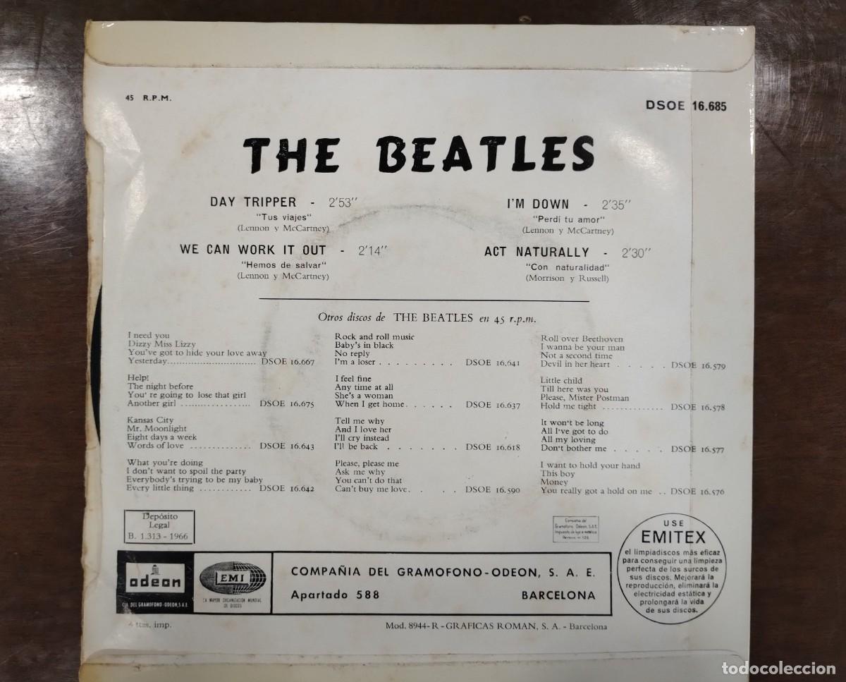 Discos de vinilo: Disco de Vinilo de The Beatles &rdquo;Day Tripper&rdquo; - Foto 2