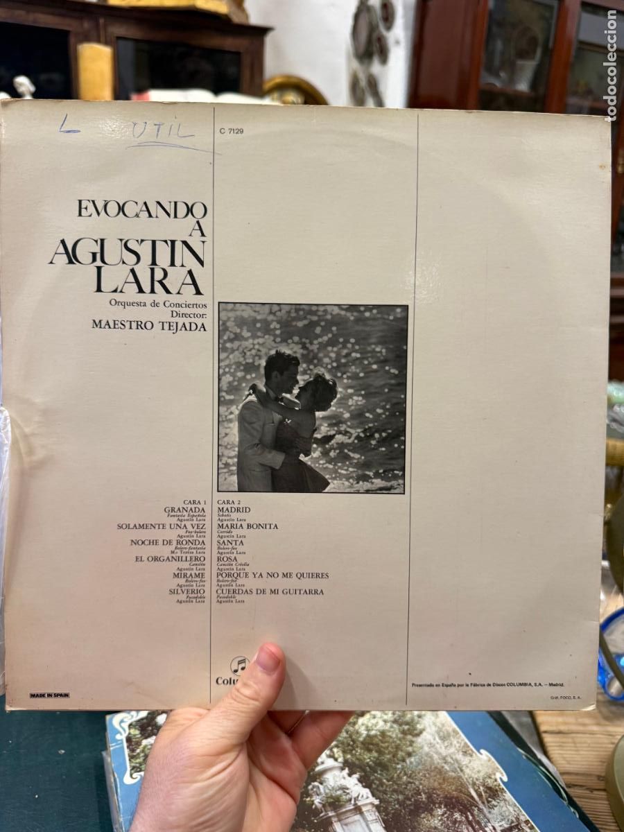 Discos de vinilo: LP EVOCANDO A AGUSTIN LARA - Foto 2