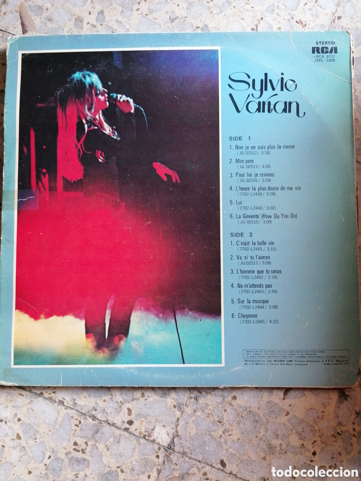 Discos de vinilo: LP SYLVIE VARTAN 1977 KOREA INSERT - Foto 2