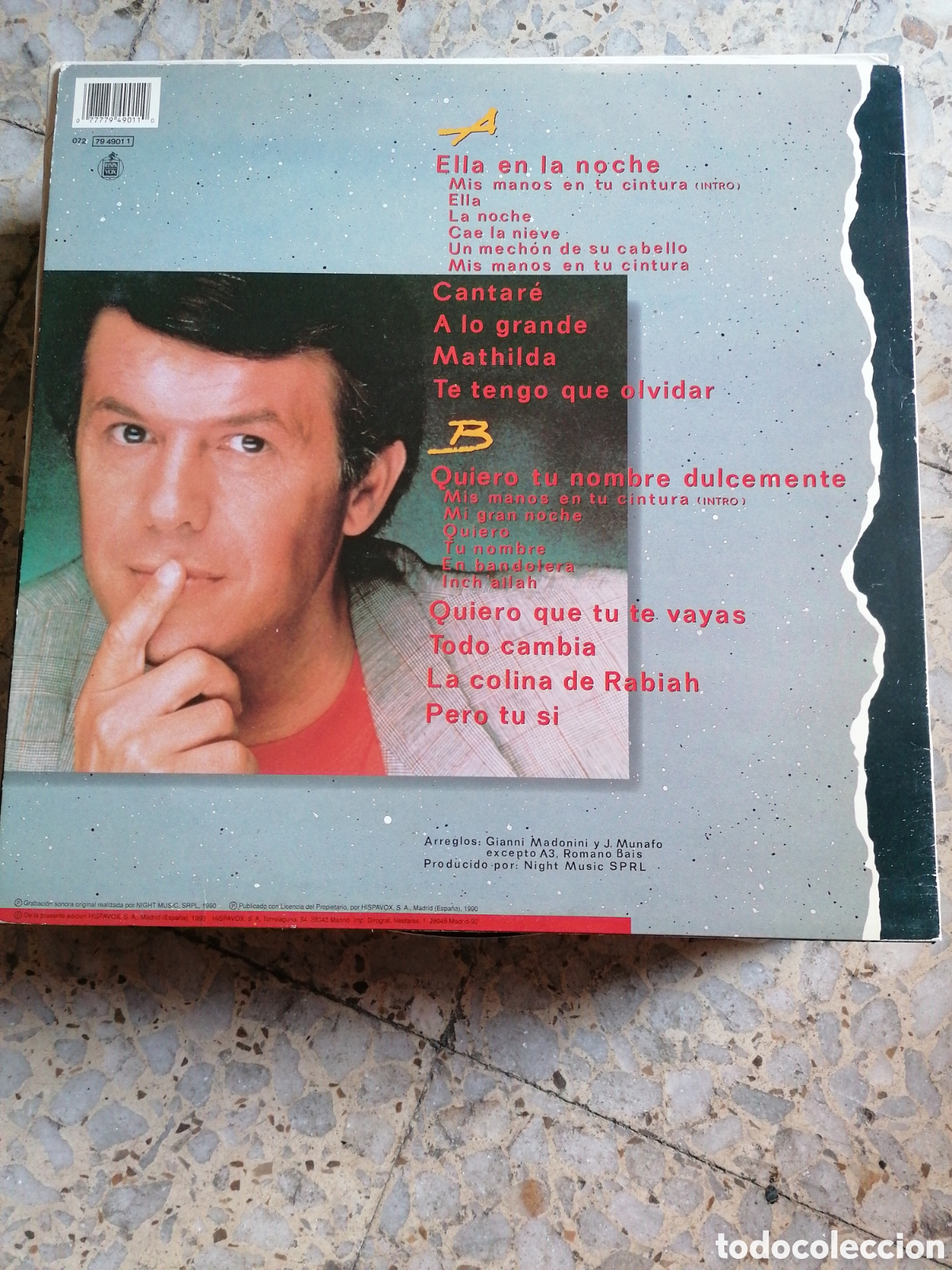 Discos de vinilo: LP ADAMO CANTARE 1990 ESPA&Ntilde;A EX - Foto 2