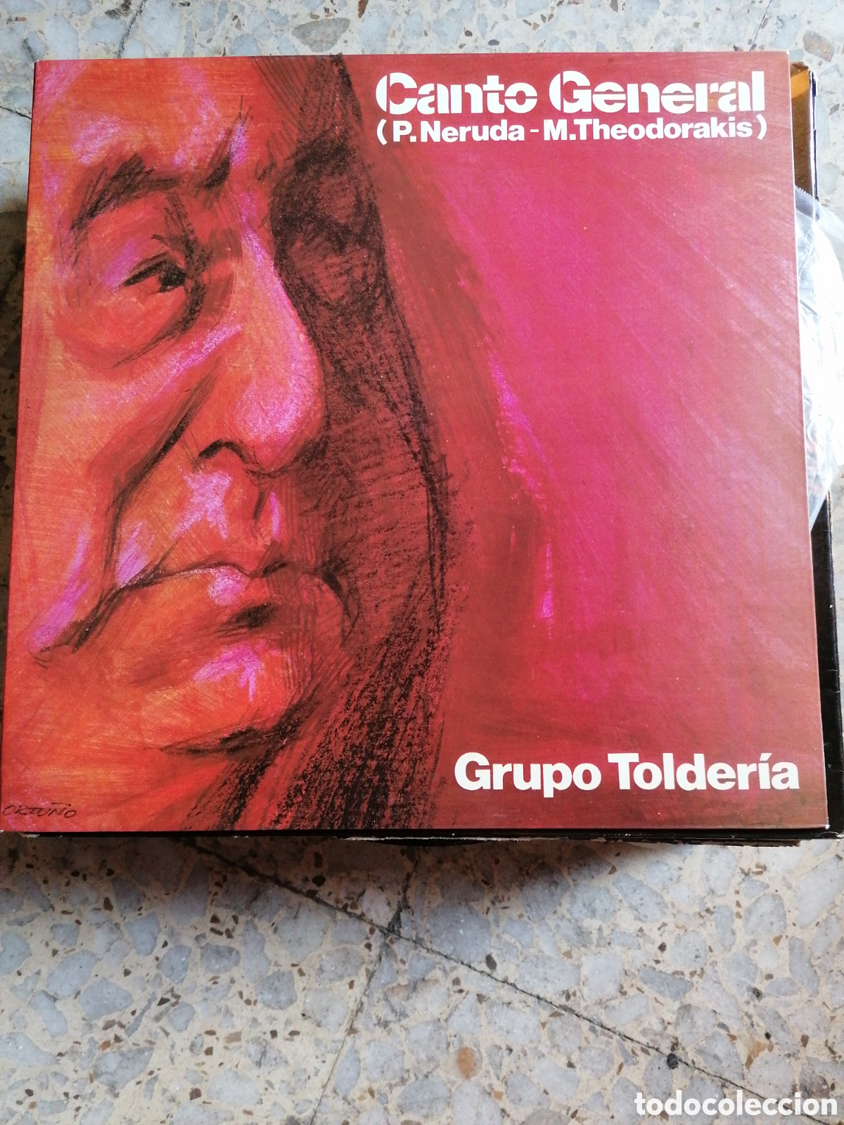 Discos de vinilo: LP GRUPO TOLDERIA CANTE GENERAL NERUDA THEODORAKIS 1977 ESPA&Ntilde;A PORTADA DOBLE