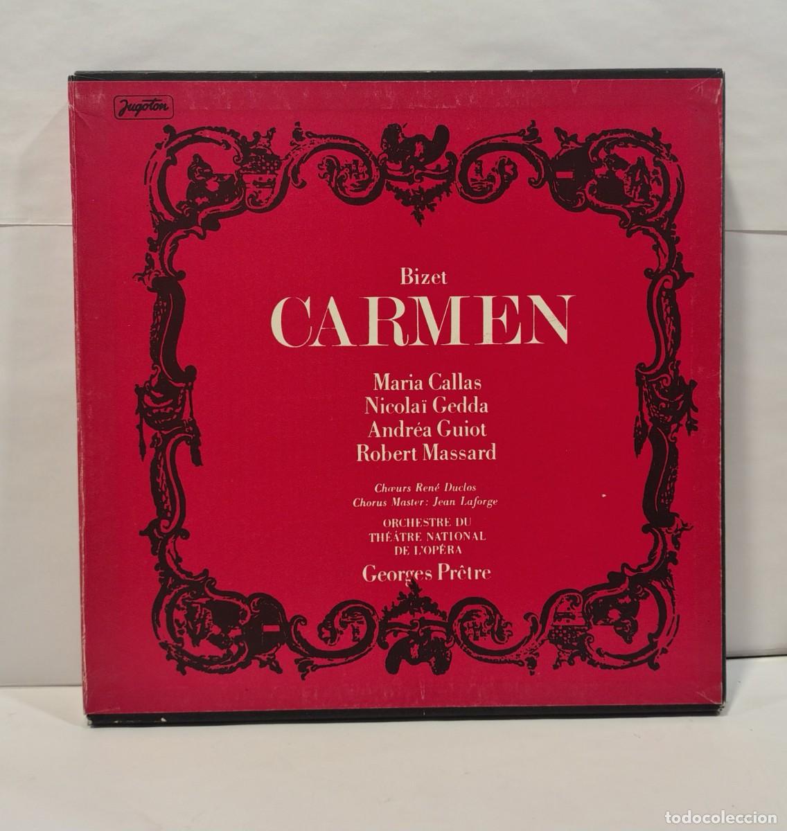 Discos de vinilo: Caja 3 LPs Box Set - BIZET: Carmen - Maria Callas / Georges Pr&ecirc;tre - Edici&oacute;n Jugoton. CCM2