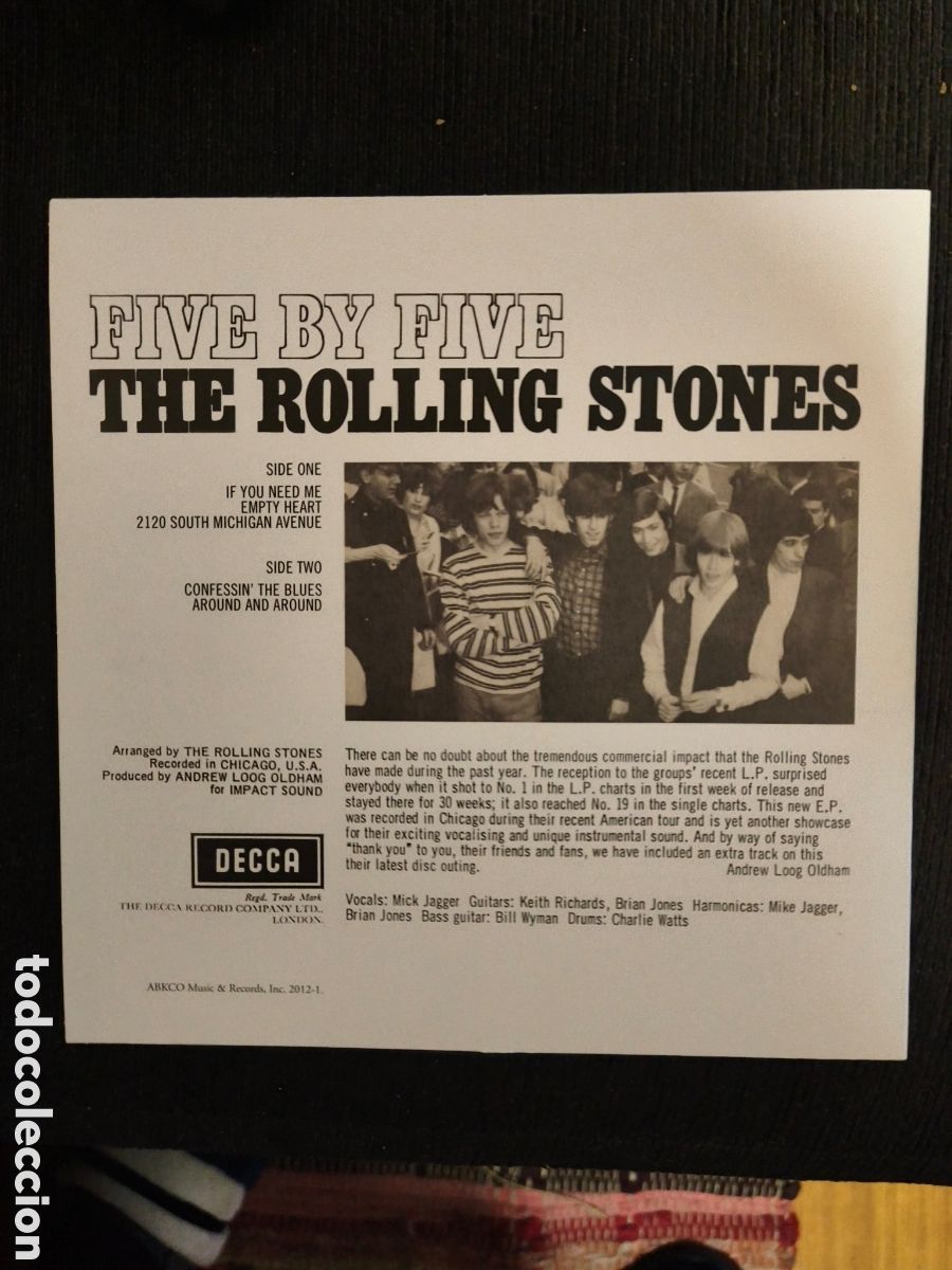 Discos de vinilo: The Rolling Stones: Five By Five 7&rdquo; 2022 Edici&oacute;n Limitada - Foto 2