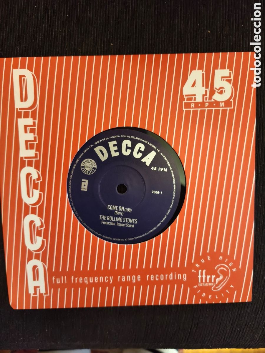 Discos de vinilo: The Rolling Stones: Come on/I Want To Ve Love 7&rdquo; 2022 Edici&oacute;n Limitada