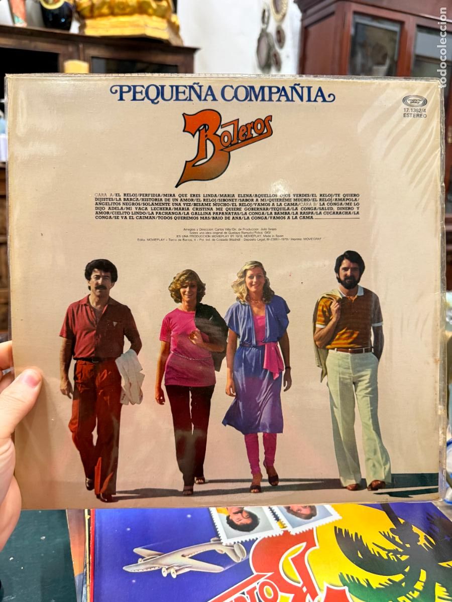 Discos de vinilo: LP PEQUE&Ntilde;A COMPA&Ntilde;IA - BOLEROS - Foto 2