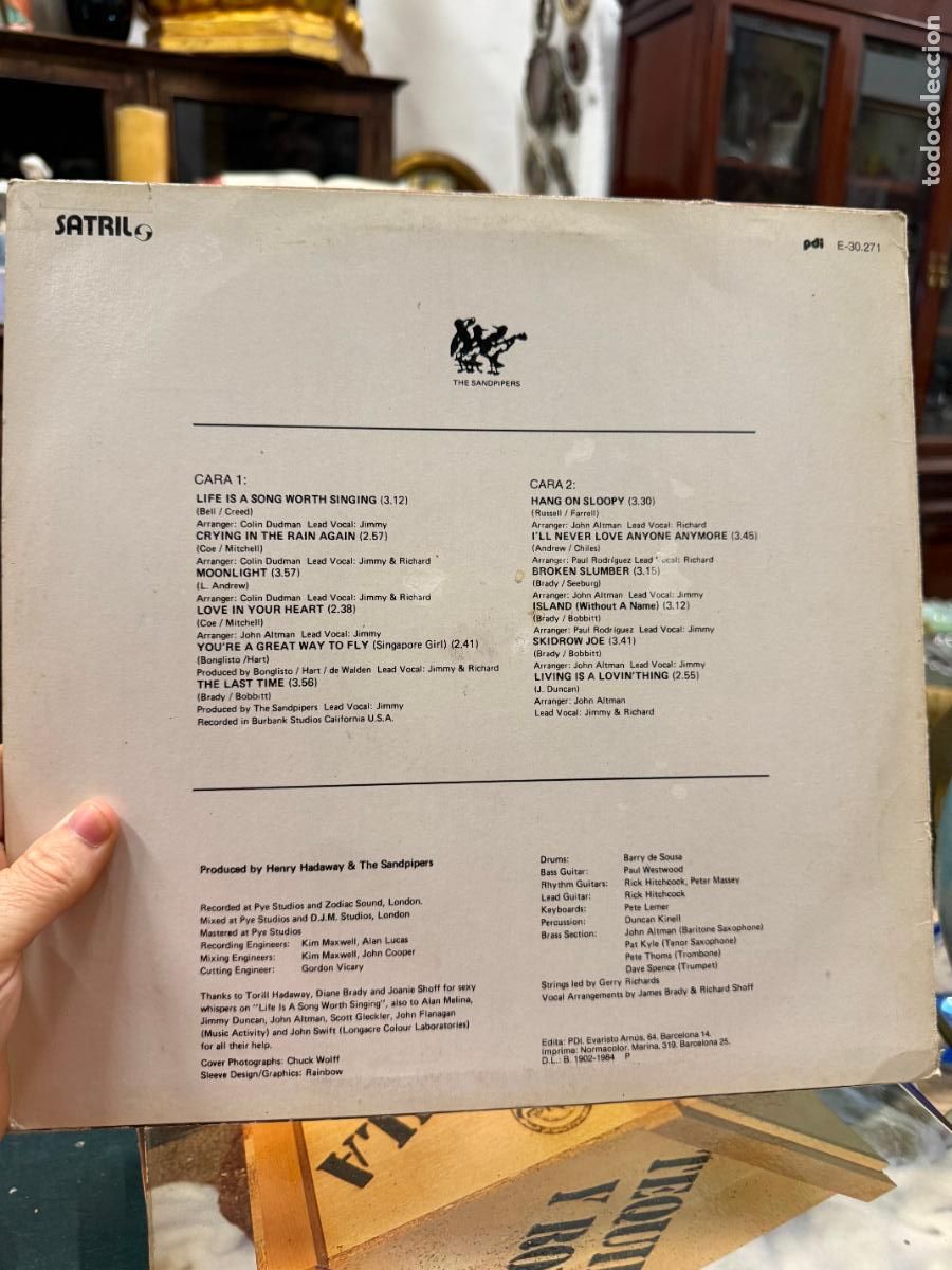 Discos de vinilo: LP THE SANDPIPERS - OVERDUE - Foto 2
