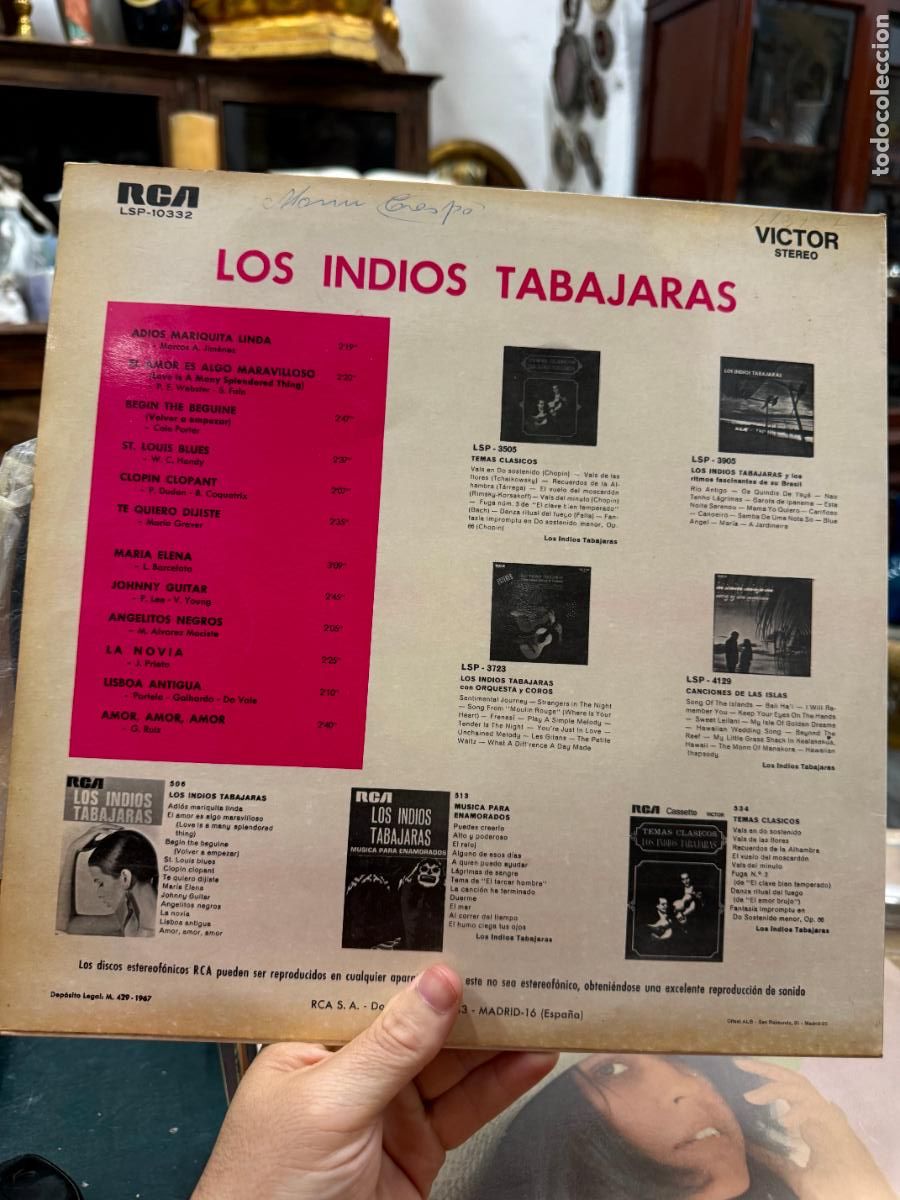 Discos de vinilo: LP LOS INDIOS TABAJARAS - Foto 2