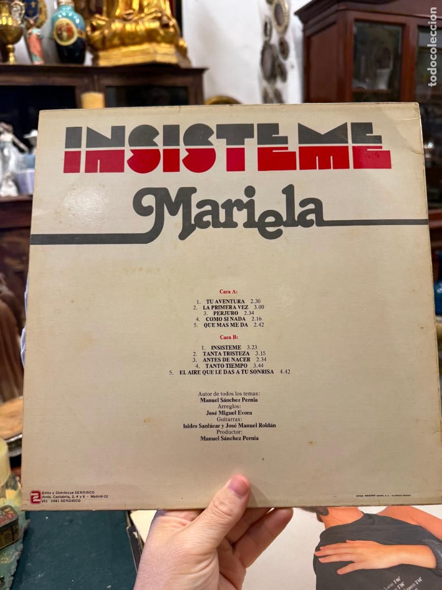 Discos de vinilo: LP MARIELA - INSISTEME - Foto 2