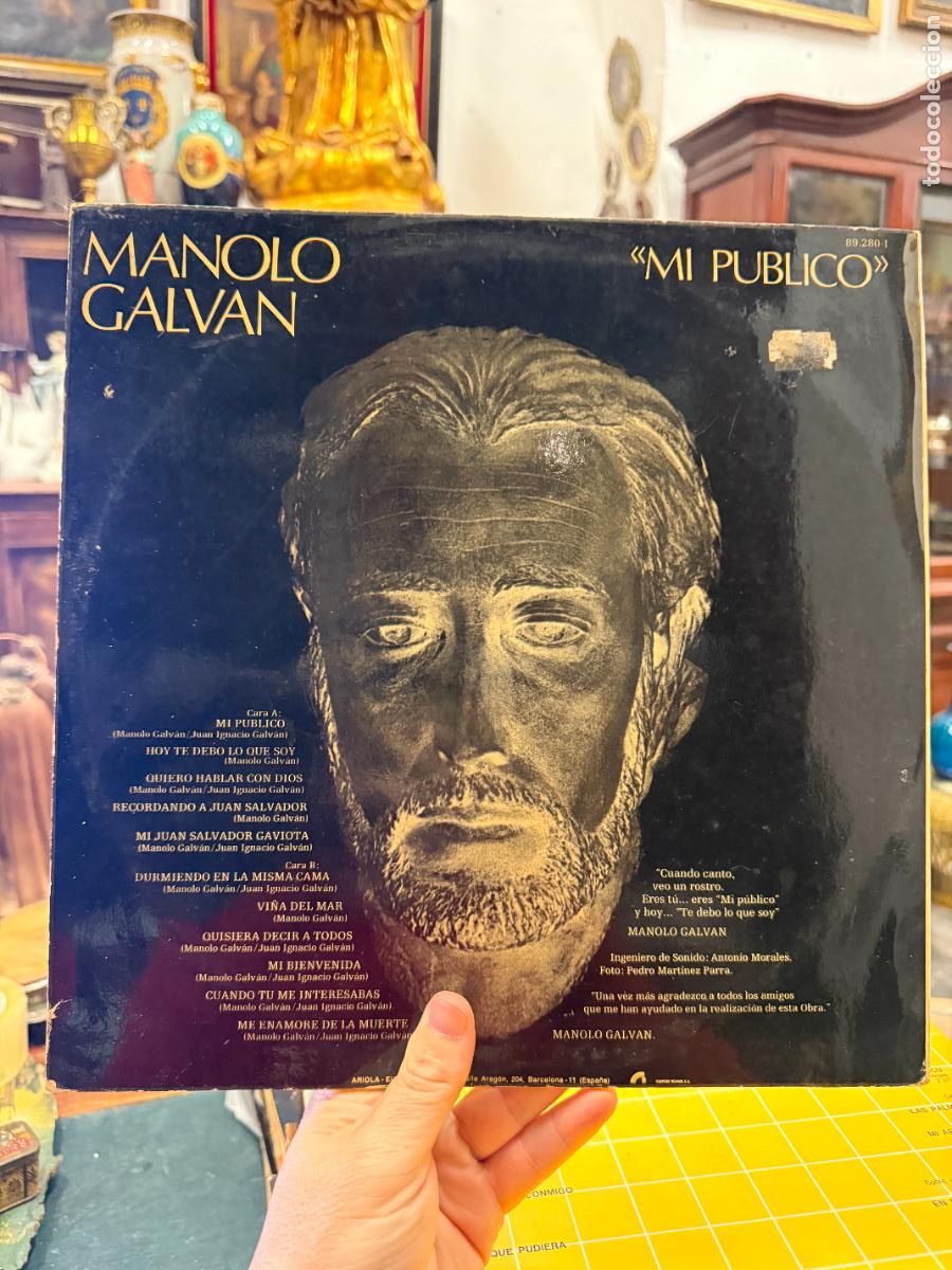 Discos de vinilo: LP MANOLO GALVAN - MI PUBLICO - Foto 2