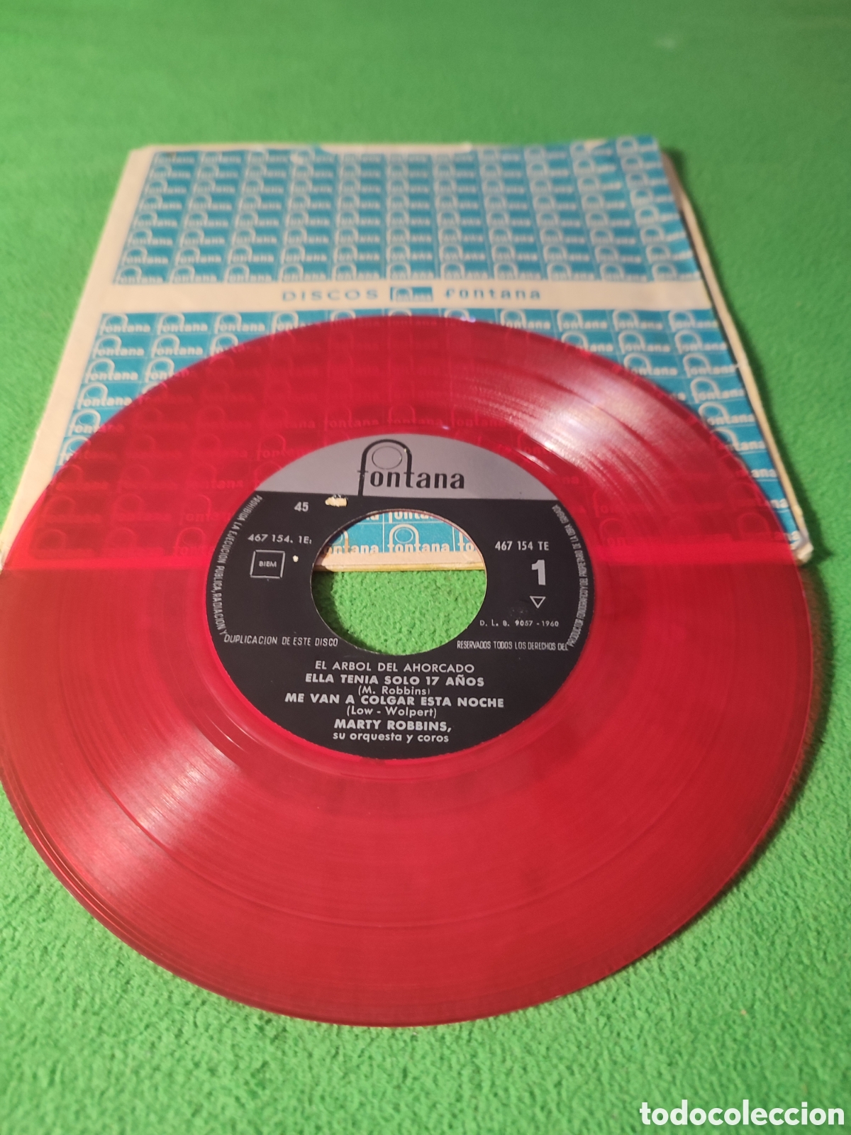Discos de vinilo: Marty Robbins - BSO El &aacute;rbol del ahorcado E.P - Foto 3