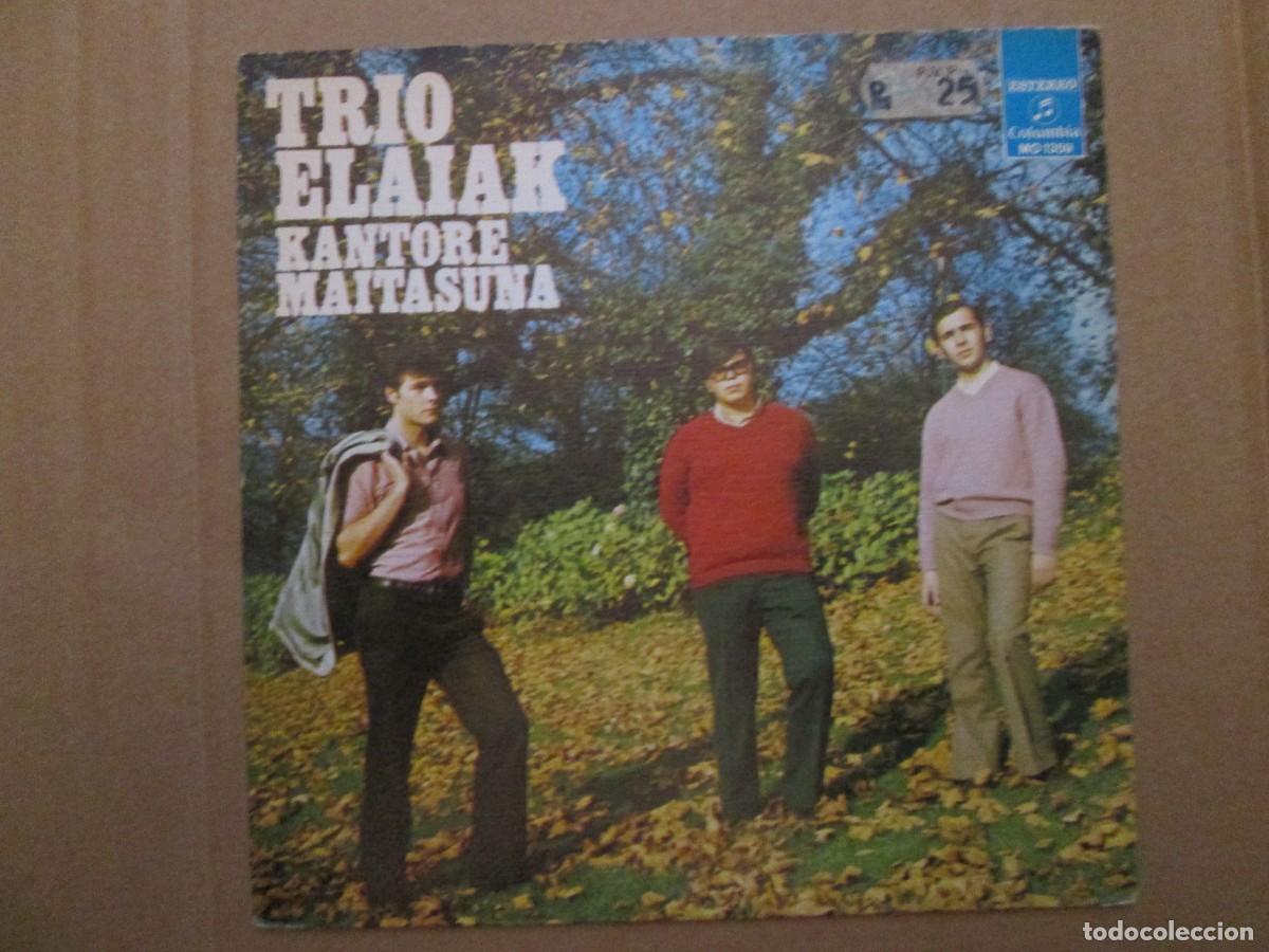 Discos de vinilo: TR&Iacute;O ELAIAK - Kantore / Maitasuna. Single, ed espa&ntilde;ola 7&rdquo; 1973. Impecable (NM)