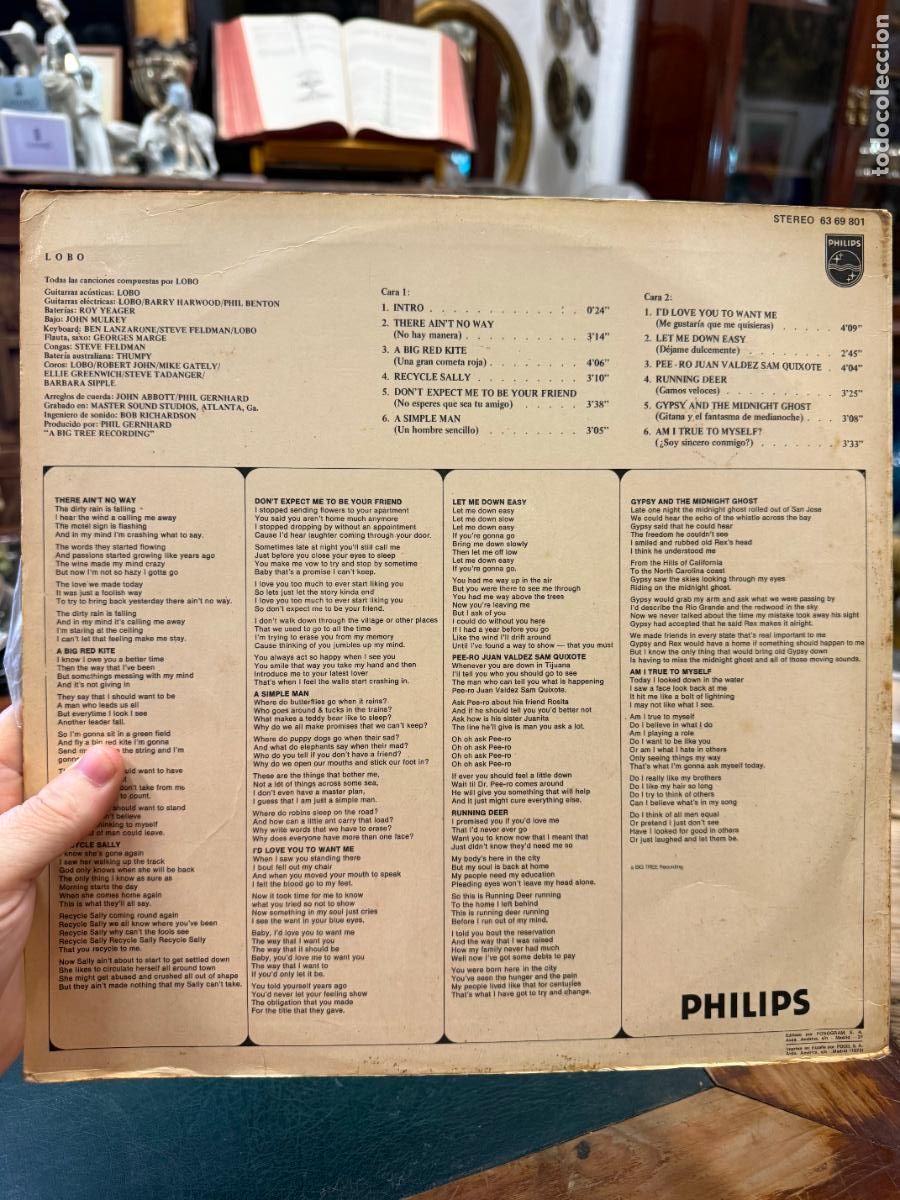Discos de vinilo: LP LOBO - OF A SIMPLE MAN - Foto 2
