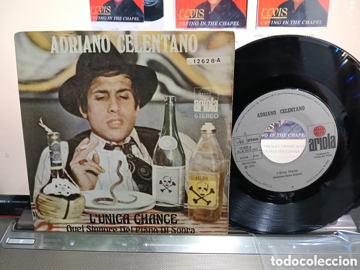 Discos de vinilo: Adriano celentano single l'unica chance Espa&ntilde;a 1973