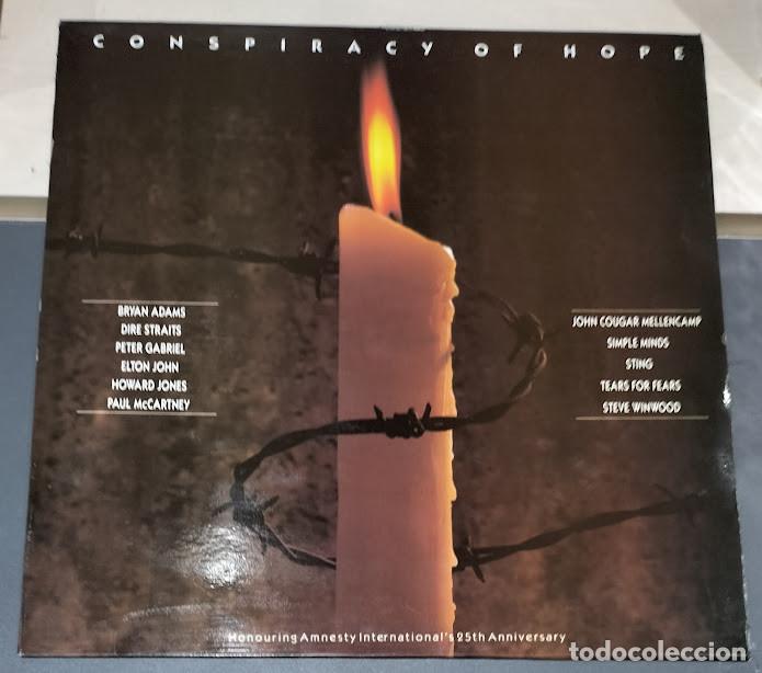 Discos de vinilo: Conspiracy Of Hope - Varios Artistas - LP Mercury ref. 830 588-1. Ed. espa&ntilde;ola 1986.