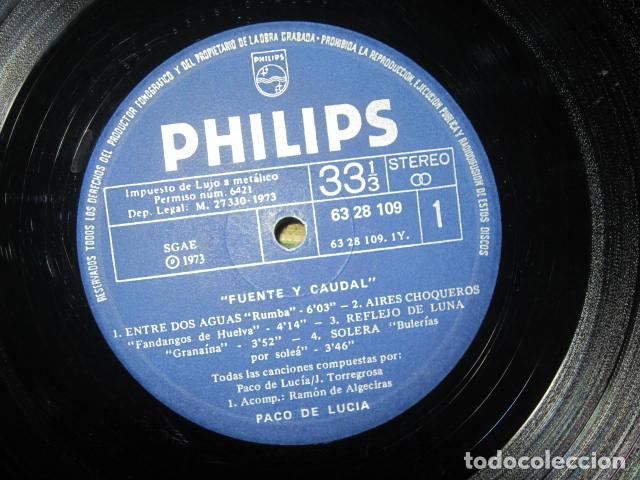 Discos de vinilo: PACO DE LUCIA - FUENTE Y CAUDAL LP - ORIGINAL ESPA&Ntilde;OL - PHILIPS RECORDS 1973 - SOLO DISCO SIN FUNDA