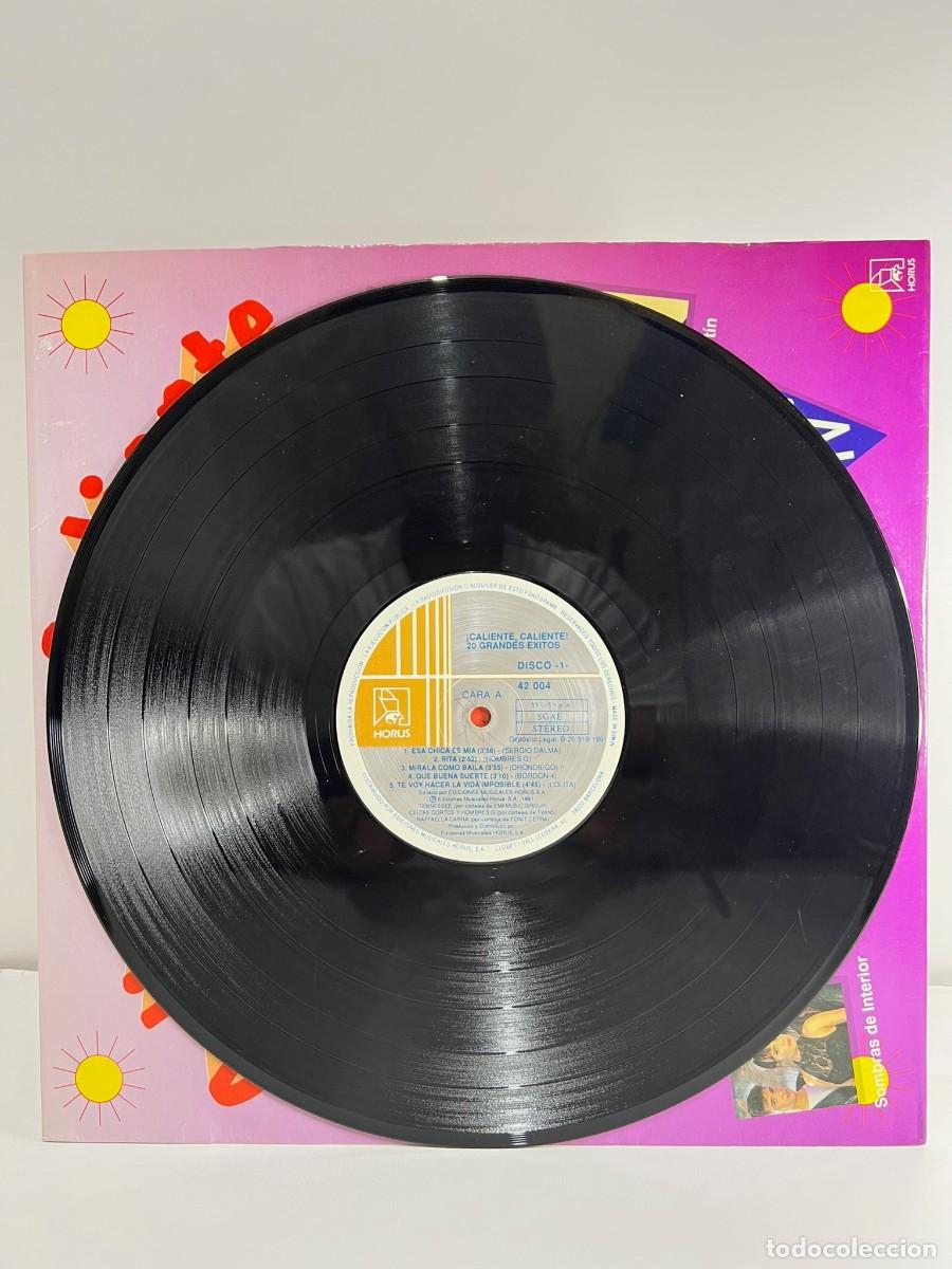 Discos de vinilo: CALIENTE CALIENTE (LP) 20 SUPER EXITOS - A&Ntilde;O 1991 - DOBLE DISCO - Foto 3