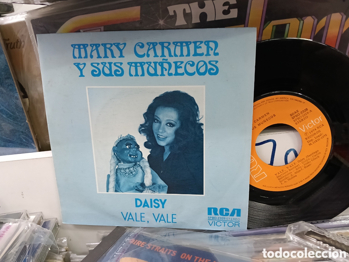 Discos de vinilo: Mari carmen y sus mu&ntilde;ecos single Daisy vale vale Rodolfo 1975