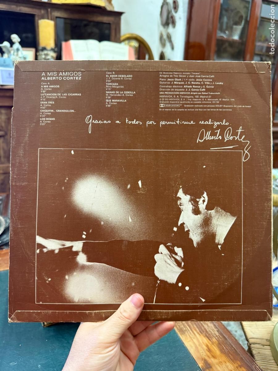Discos de vinilo: LP ALBERTO CORTEZ - A MIS AMIGOS - Foto 2