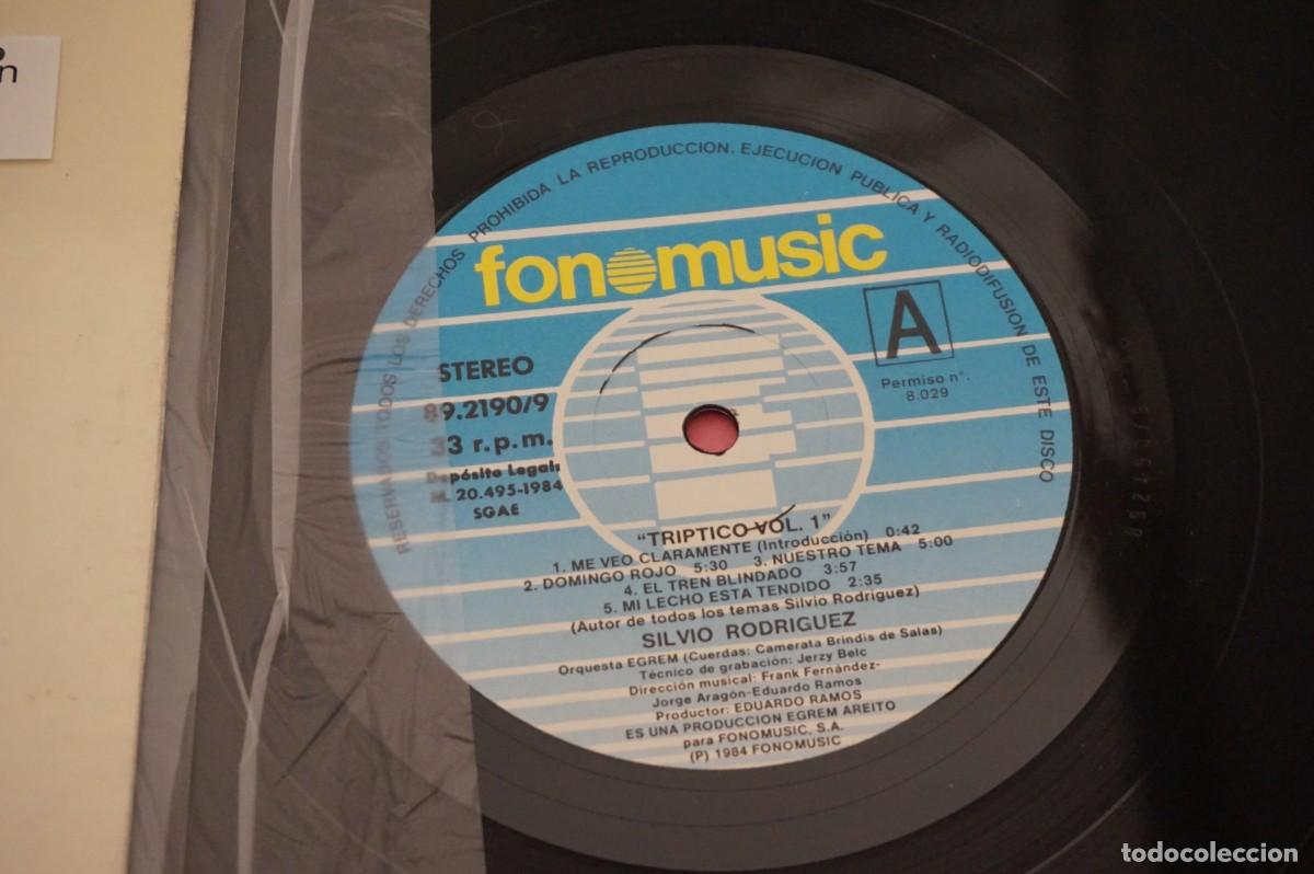 Discos de vinilo: LP - SILVIO RODRIGUEZ - TRIPTICO - VOLUMEN 1 - DISCO COMO NUEVO - Foto 3