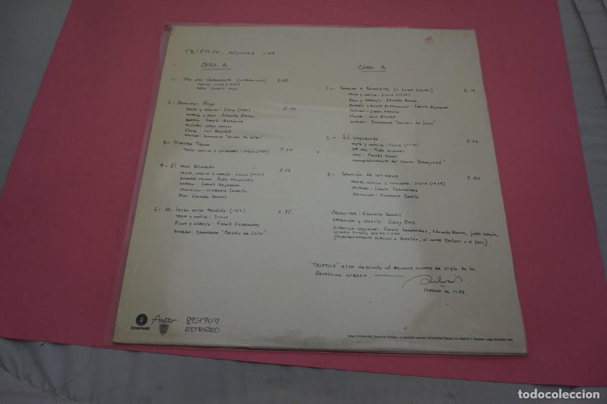 Discos de vinilo: LP - SILVIO RODRIGUEZ - TRIPTICO - VOLUMEN 1 - DISCO COMO NUEVO - Foto 4