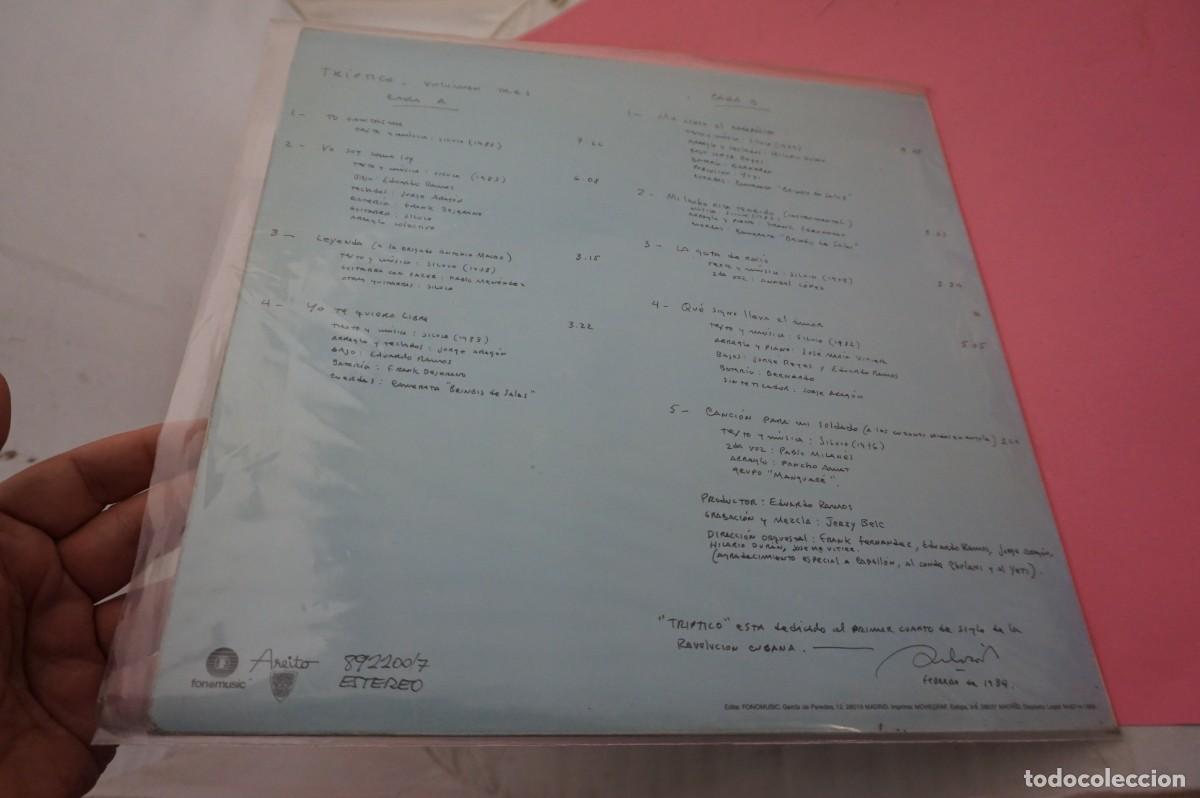 Discos de vinilo: LP - SILVIO RODRIGUEZ - TRIPTICO - VOLUMEN 3 - DISCO COMO NUEVO - Foto 3