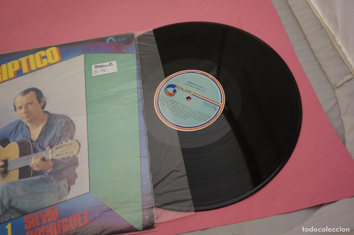 Discos de vinilo: LP - SILVIO RODRIGUEZ - TRIPTICO - VOL. 1 - DISCO COMO NUEVO - Foto 2